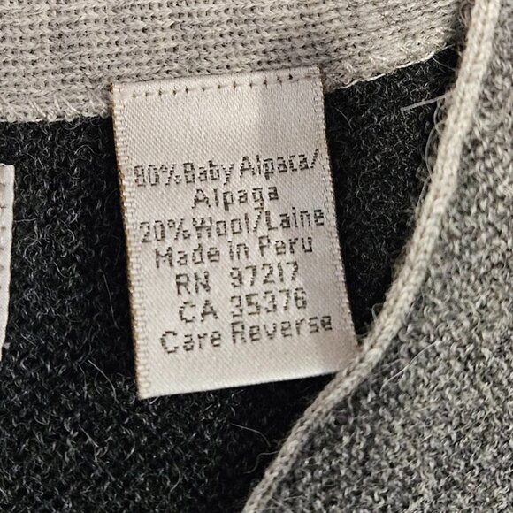 Tehama Clint Men's X-Large Multicolor Alpaca/Wool Blend V-Neck Golf Sweater - Picture 5 of 9